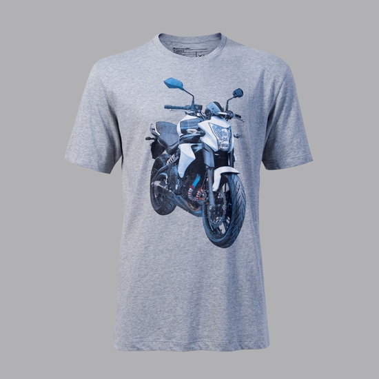 Picture of T-SHIRT KAWASAKI BLUE-ER6n L-GREY