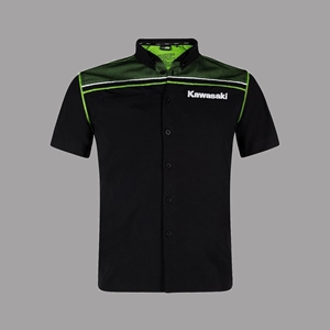 Picture of SPORTS SHIRT SHORT SLEEVE (Black / Lime Green)