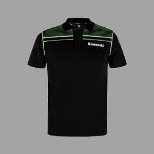 Picture of SPORTS POLO SHORT SLEEVES (Black / Lime Green)