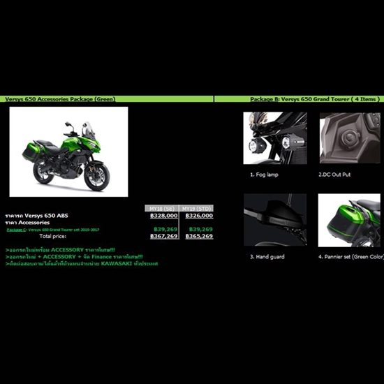 Picture of VERSYS 650 PACKAGE B GRAND TOURER (GREEN)